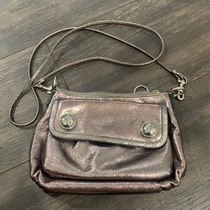 Silver crossbody coach bag